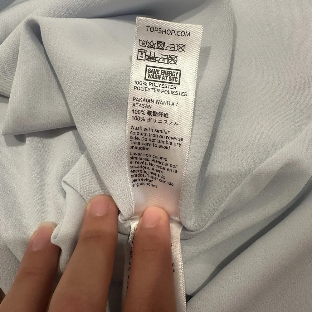 TopShop Lot of 2 Strappy Tank Top V Neck Sleeveless Blue Womens Size 2‎ US - Picture 7 of 13